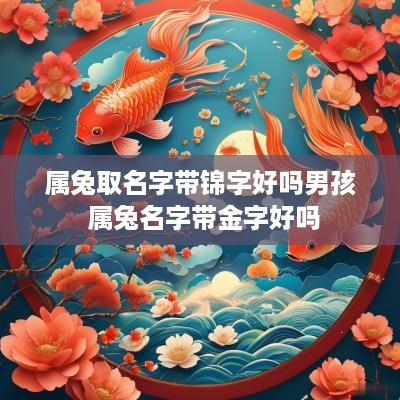 属兔取名字带锦字好吗男孩 属兔名字带金字好吗