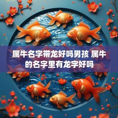 属牛名字带龙好吗男孩 属牛的名字里有龙字好吗