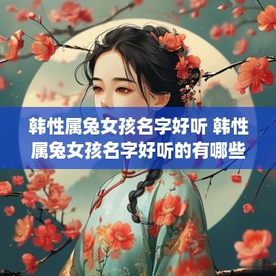韩性属兔女孩名字好听 韩性属兔女孩名字好听的有哪些