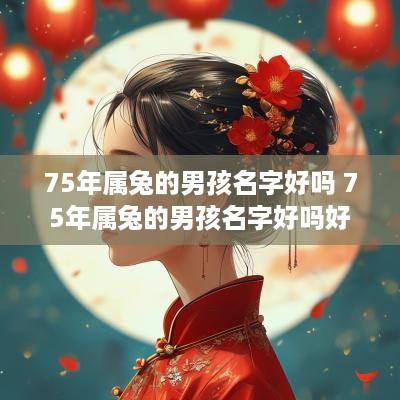 75年属兔的男孩名字好吗 75年属兔的男孩名字好吗好不好