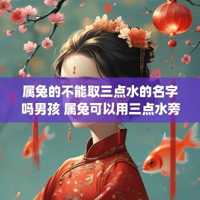 属兔的不能取三点水的名字吗男孩 属兔可以用三点水旁吗