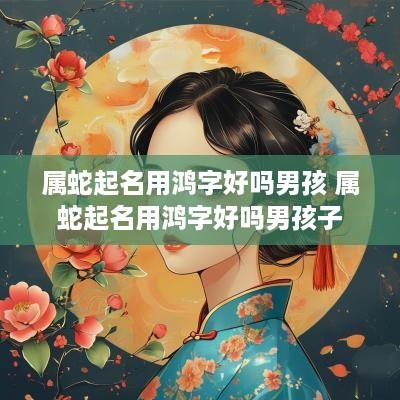 属蛇起名用鸿字好吗男孩 属蛇起名用鸿字好吗男孩子