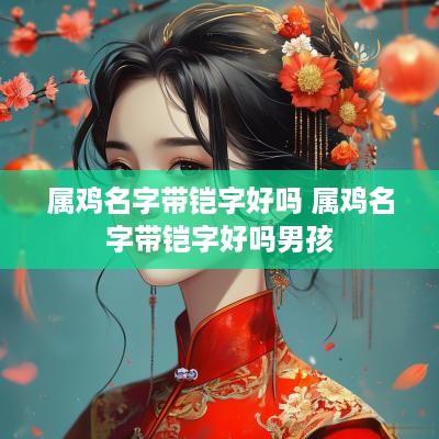 属鸡名字带铠字好吗 属鸡名字带铠字好吗男孩