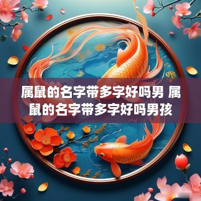 属鼠的名字带多字好吗男 属鼠的名字带多字好吗男孩