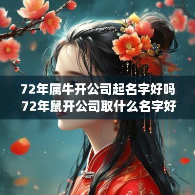 72年属牛开公司起名字好吗 72年鼠开公司取什么名字好