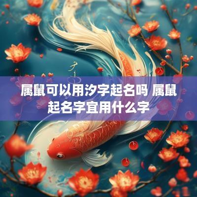 属鼠可以用汐字起名吗 属鼠起名字宜用什么字