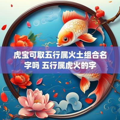 虎宝可取五行属火土组合名字吗 五行属虎火的字
