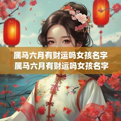 属马六月有财运吗女孩名字 属马六月有财运吗女孩名字大全