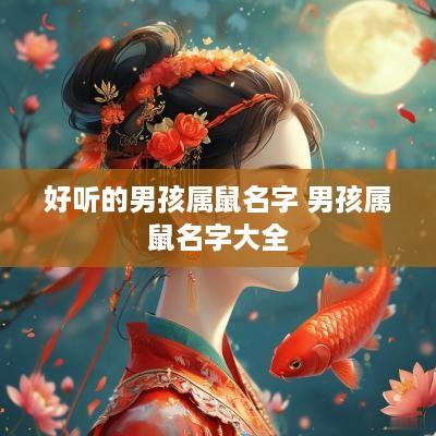 好听的男孩属鼠名字 男孩属鼠名字大全