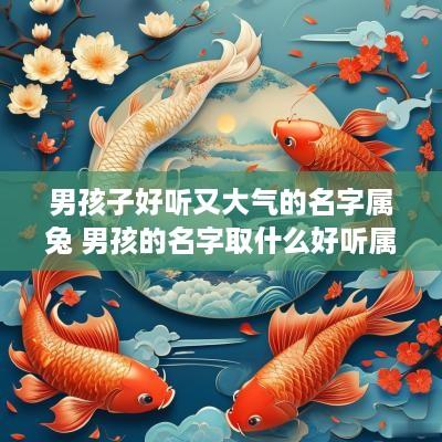 男孩子好听又大气的名字属兔 男孩的名字取什么好听属兔的