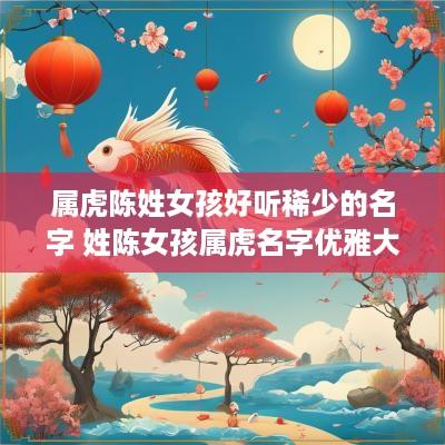 属虎陈姓女孩好听稀少的名字 姓陈女孩属虎名字优雅大气