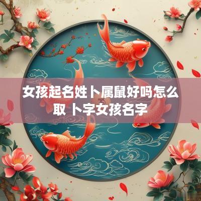 女孩起名姓卜属鼠好吗怎么取 卜字女孩名字