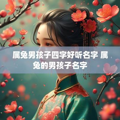 属兔男孩子四字好听名字 属兔的男孩子名字