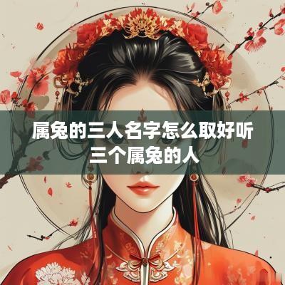 属兔的三人名字怎么取好听 三个属兔的人