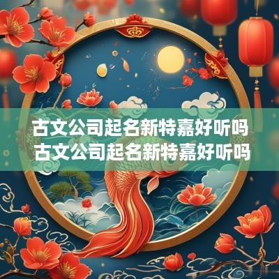古文公司起名新特嘉好听吗 古文公司起名新特嘉好听吗女孩