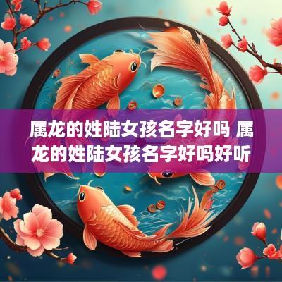 属龙的姓陆女孩名字好吗 属龙的姓陆女孩名字好吗好听吗