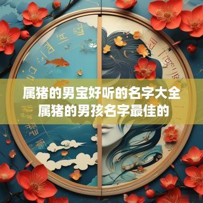 属猪的男宝好听的名字大全 属猪的男孩名字最佳的