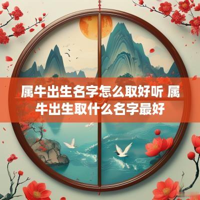属牛出生名字怎么取好听 属牛出生取什么名字最好