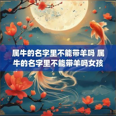 属牛的名字里不能带羊吗 属牛的名字里不能带羊吗女孩