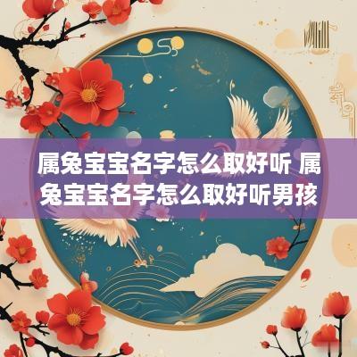 属兔宝宝名字怎么取好听 属兔宝宝名字怎么取好听男孩