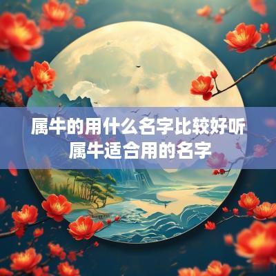 属牛的用什么名字比较好听 属牛适合用的名字