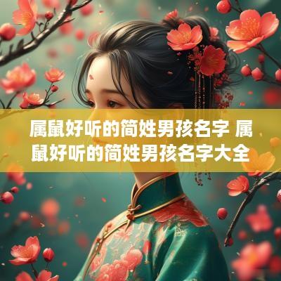 属鼠好听的简姓男孩名字 属鼠好听的简姓男孩名字大全