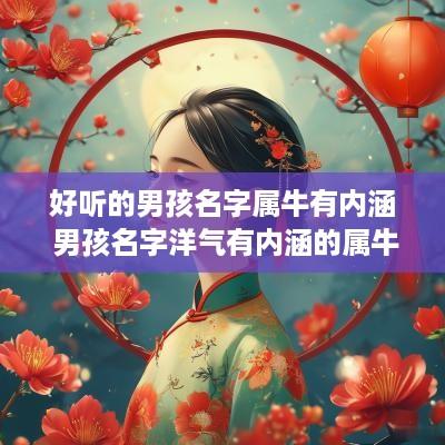 好听的男孩名字属牛有内涵 男孩名字洋气有内涵的属牛