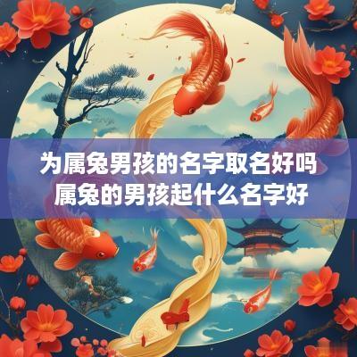 为属兔男孩的名字取名好吗 属兔的男孩起什么名字好