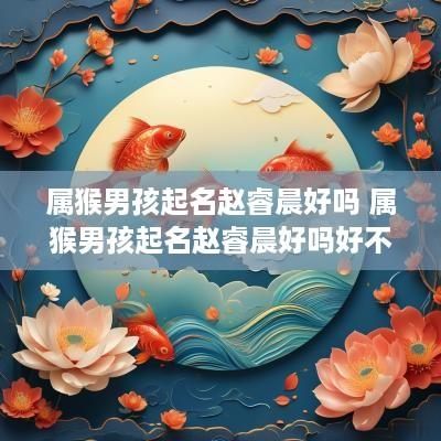 属猴男孩起名赵睿晨好吗 属猴男孩起名赵睿晨好吗好不好