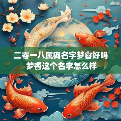 二零一八属狗名字梦睿好吗 梦睿这个名字怎么样