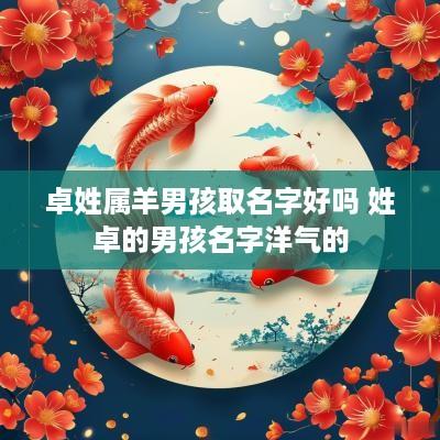 卓姓属羊男孩取名字好吗 姓卓的男孩名字洋气的