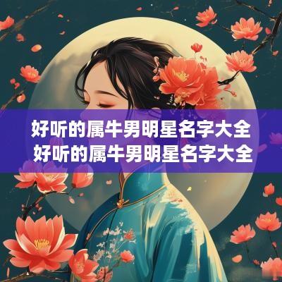 好听的属牛男明星名字大全 好听的属牛男明星名字大全集