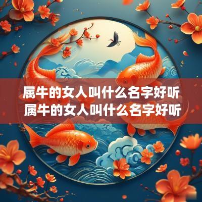 属牛的女人叫什么名字好听 属牛的女人叫什么名字好听点