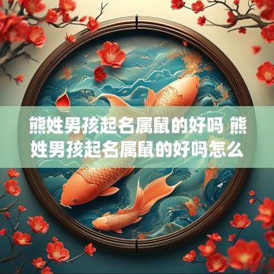 熊姓男孩起名属鼠的好吗 熊姓男孩起名属鼠的好吗怎么取