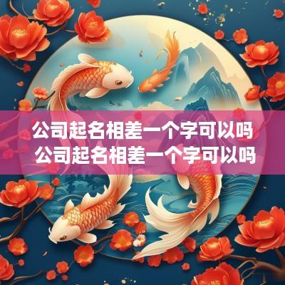 公司起名相差一个字可以吗 公司起名相差一个字可以吗怎么起