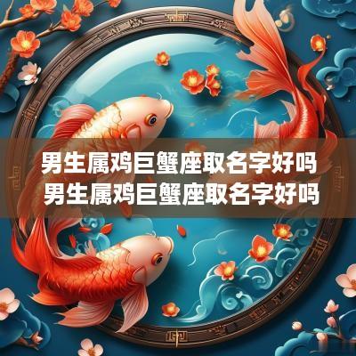 男生属鸡巨蟹座取名字好吗 男生属鸡巨蟹座取名字好吗