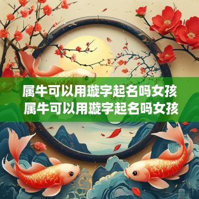 属牛可以用璇字起名吗女孩 属牛可以用璇字起名吗女孩子