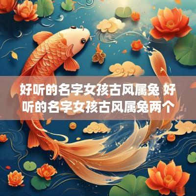 好听的名字女孩古风属兔 好听的名字女孩古风属兔两个字