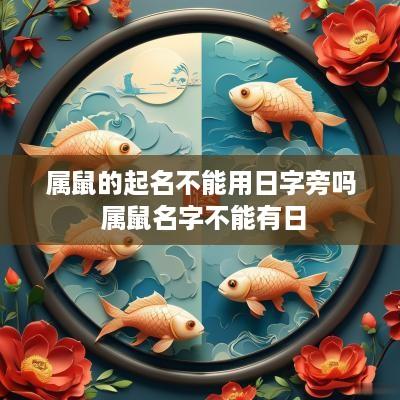 属鼠的起名不能用日字旁吗 属鼠名字不能有日