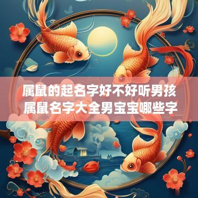 属鼠的起名字好不好听男孩 属鼠名字大全男宝宝哪些字