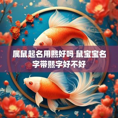 属鼠起名用熙好吗 鼠宝宝名字带熙字好不好