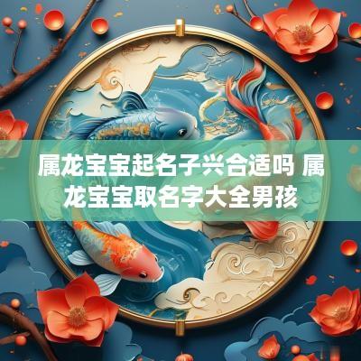 属龙宝宝起名子兴合适吗 属龙宝宝取名字大全男孩
