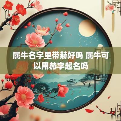 属牛名字里带赫好吗 属牛可以用赫字起名吗
