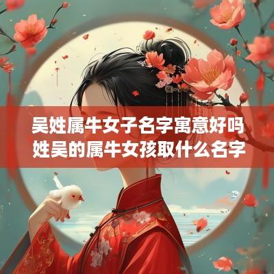 吴姓属牛女子名字寓意好吗 姓吴的属牛女孩取什么名字比较好