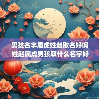 男孩名字属虎姓赵取名好吗 姓赵属虎男孩取什么名字好