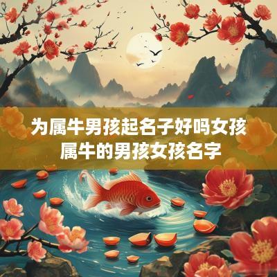 为属牛男孩起名子好吗女孩 属牛的男孩女孩名字
