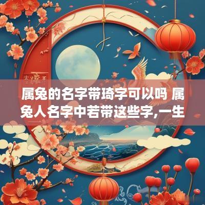 属兔的名字带琦字可以吗 属兔人名字中若带这些字,一生大富大贵