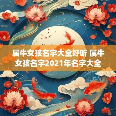 属牛女孩名字大全好听 属牛女孩名字2025年名字大全