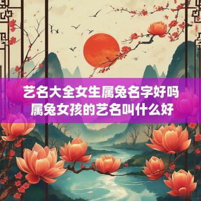 艺名大全女生属兔名字好吗 属兔女孩的艺名叫什么好