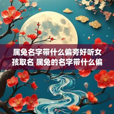 属兔名字带什么偏旁好听女孩取名 属兔的名字带什么偏旁好